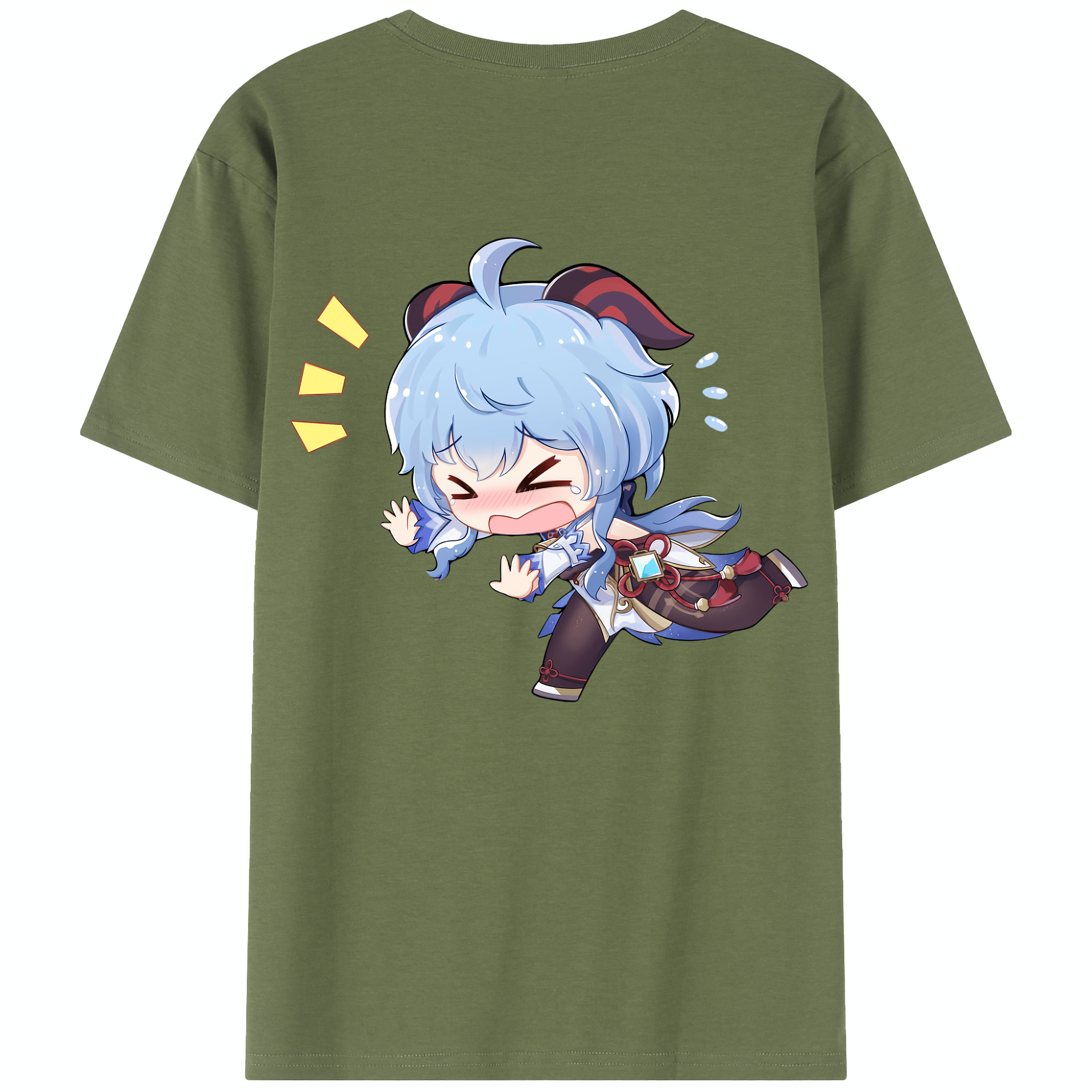 げんし神 甘雨 かんう genshin Ganyu 綿100％半袖Tシャツ（背面プリント）